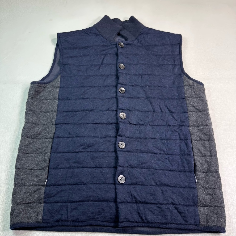 N. Peal London Button Up Padded Gilet Cashmere/Silk